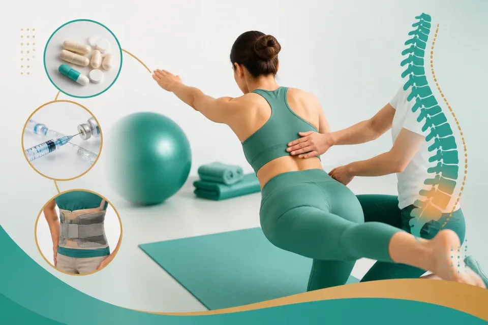 نمای توضیحی درباره دارو، تزریق و بریس در موارد منتخب