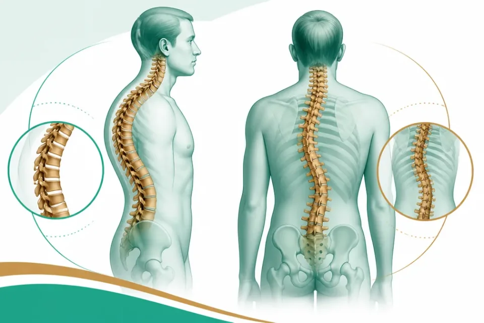 نمای توضیحی درباره اسکولیوز چه تغییری در ستون فقرات ایجاد میکند